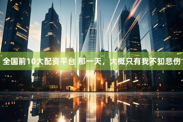 全国前10大配资平台 那一天，大概只有我不知悲伤